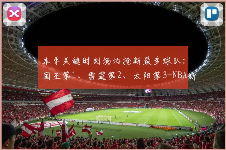 本季关键时刻场均抢断最多球队:国王第1、雷霆第2、太阳第3-NBA新闻